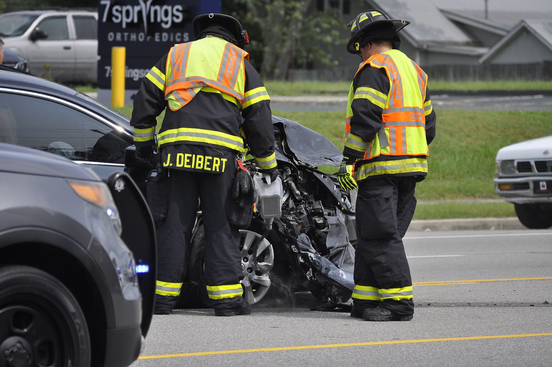 Crews respond to two-car motor vehicle accident